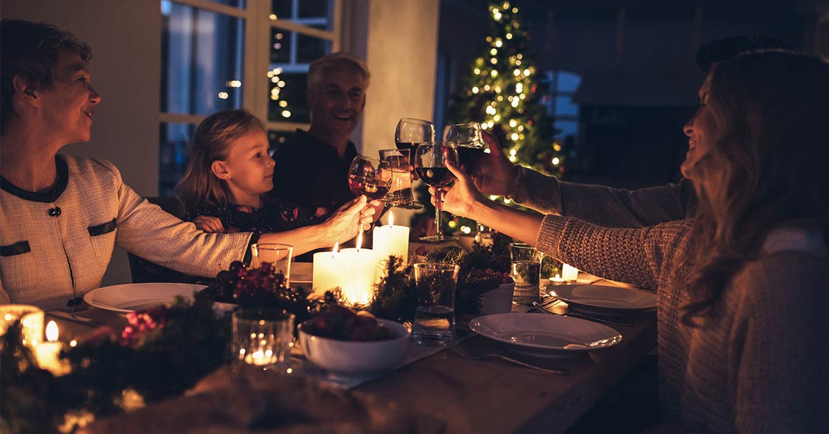 Weihnachtsfeier mit der Familie